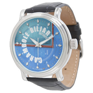 Carambole Biljart Horloge van het Leer