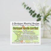 Caramel Apple Candy Martini Recette Carte postale (Debout devant)