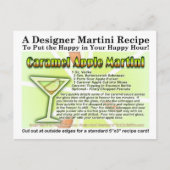 Caramel Apple Candy Martini Recette Carte postale (Devant)