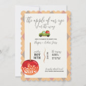 Caramel Apple - Red Baby shower Invitation Kaart (Voorkant)