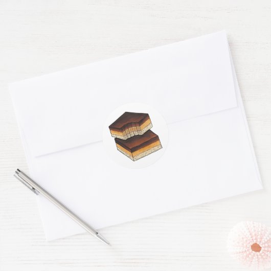 Caramel British Traybake Ronde Sticker (Envelop)