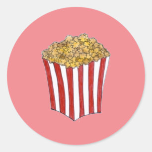 Caramel Corn Movie Butte Popcorn Stickers de Foie