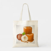 Caramel Cubes Canvas tas (Achterkant)