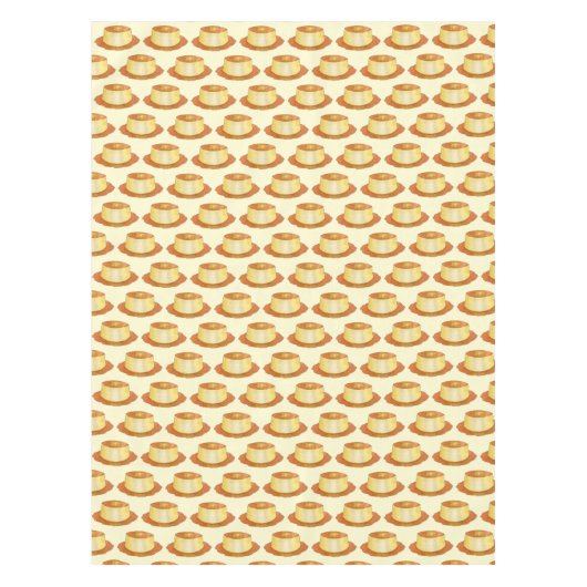 Caramel Custard Flan Spaanse voedseldessert Tafelkleed (Voorkant)