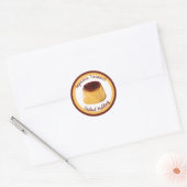 Caramel Custard Pudding Label Stickers (Envelop)