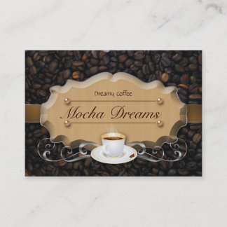 Caramel de n Latte d'haricots de carte de visite