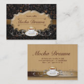 Caramel de n Latte d'haricots de carte de visite (Devant / Derrière)