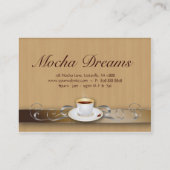 Caramel de n Latte d'haricots de carte de visite (Dos)