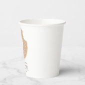 Caramel Donut Baby shower papieren bekers (Links)