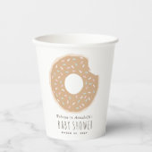 Caramel Donut Baby shower papieren bekers (Voorkant)