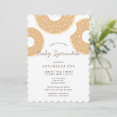 Caramel Donut Baby Sprinkle Shower Kaart (Staand voorkant)