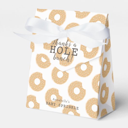 Caramel Donut dank u Baby shower cadeau Bedankdoosjes (Voorkant Zijde)