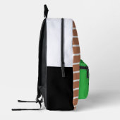 Caramel et bandes blanches avec pochette verte fra (Gauche)