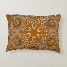 Caramel Fractal Lace Accent Kussen