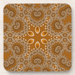 Caramel Fractal Lace Bier Onderzetter