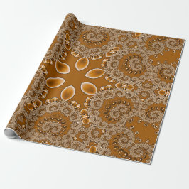 Caramel Fractal Lace Cadeaupapier