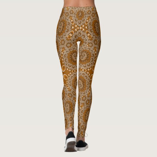 Caramel Fractal Lace  Leggings (Achterkant)