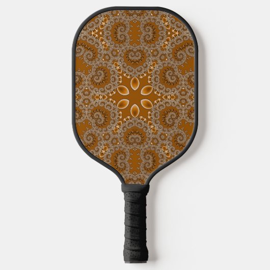 Caramel Fractal Lace  Pickleball Paddle (Voorkant)
