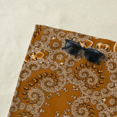 Caramel Fractal Lace Strandlaken (In situ)