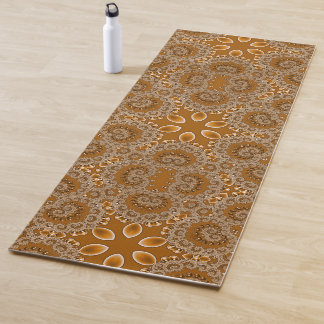 Caramel Fractal Lace  Yogamat