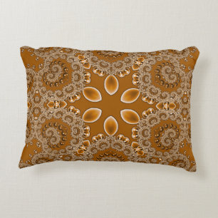 Caramel Fractale Kant Accent Kussen