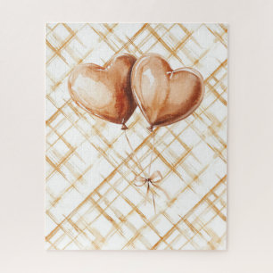 Caramel Hart Ballonnen Kerst Liefde Legpuzzel