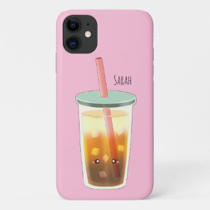 Caramel ijskoffie met schuimmagneet iPhone 11 hoesje