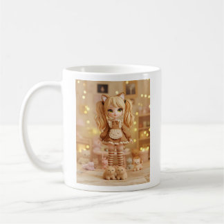 Caramel Kitten Kawaii Doll Koffiemok