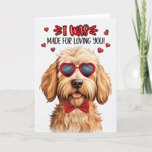 Caramel Labradoodle gemaakt voor Loving You Valent Feestdagen Kaart