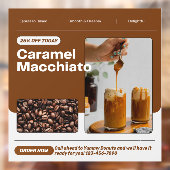 Caramel Macchiato Promo Prijskorting aanpassen Raamsticker (Vel 2)