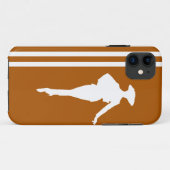 Caramel Modern Stripes met Mode Silhouette Case-Mate iPhone Case (Achterkant (horizontaal))