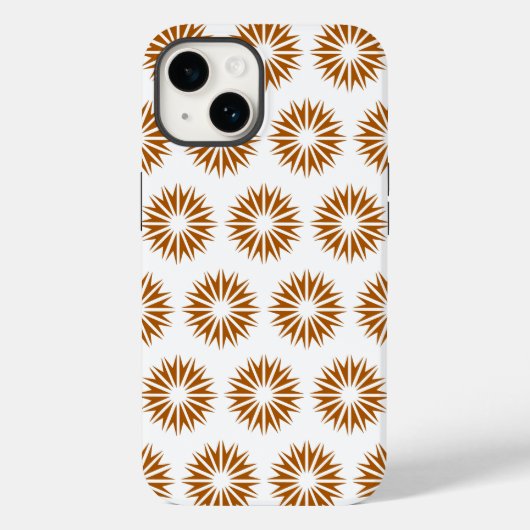 Caramel Modern Sunbursts Case-Mate iPhone Case (Achterkant)