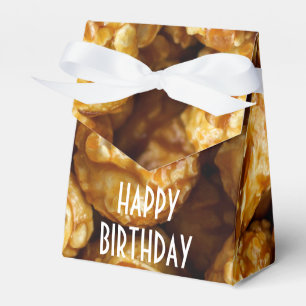 Caramel Popcorn Happy Birthday Favor Box Bedankdoosjes
