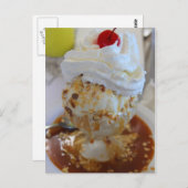 Caramel Sundae Briefkaart (Voorkant / Achterkant)