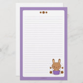 Caramel Truffle Bunny Briefpapier (Voorkant / Achterkant)