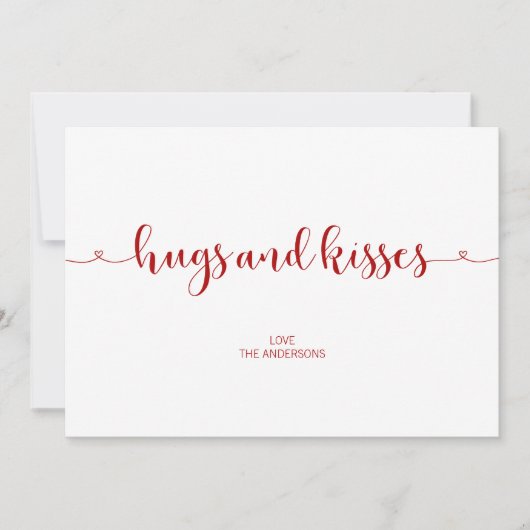 Carangs et baisers Carte Saint Valentin (Devant)