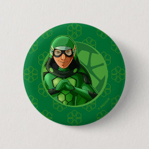 Carapace Green Badge Ronde Button 5,7 Cm