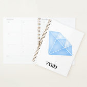 Carat diamant bleu brillant (Devant avec enveloppe)