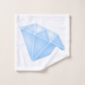 Carat diamant bleu brillant (Gant de toilette)