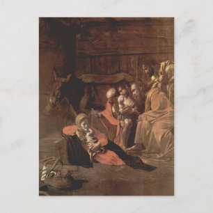 Caravaggio- Adoration of the Shepherds Briefkaart