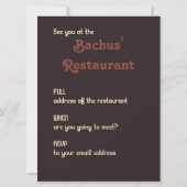 Caravaggio Bacchus Bacchanal CC0202 Invitation (Dos)