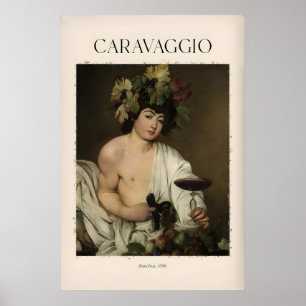 Caravaggio Bacchus Kunstprint - Romeinse God van d Poster