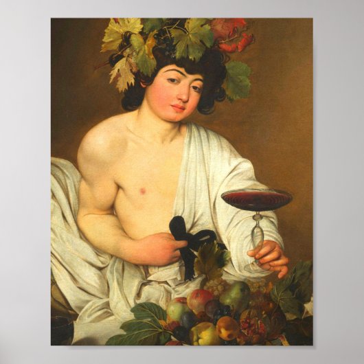 Caravaggio Bacchus Poster (Voorkant)
