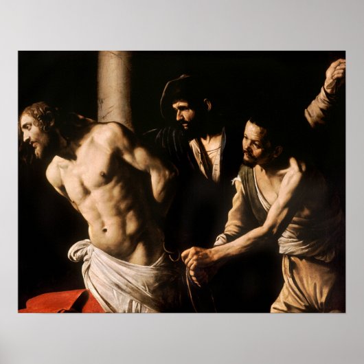 Caravaggio - Christus in de Kolom Poster (Voorkant)