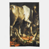 Caravaggio Conversion of St. Paul Kitchen Towel Theedoek (Verticaal)
