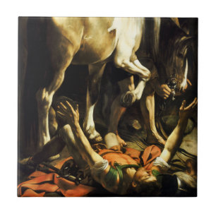 Caravaggio Conversion of St. Paul Tile Tegeltje