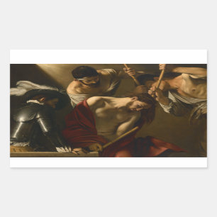 Caravaggio - De kruising met Thorns Rechthoekige Sticker