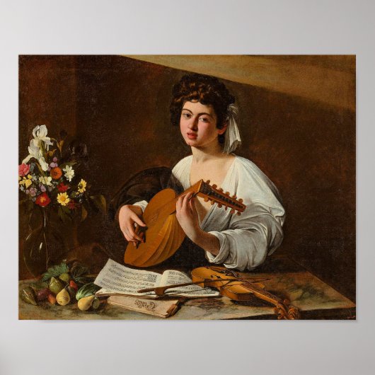 Caravaggio - De Lute Player Poster (Voorkant)