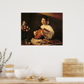 Caravaggio - De Lute Player Poster (Keuken)