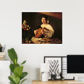 Caravaggio - De Lute Player Poster (Thuiskantoor)
